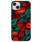 BG AKSESUAR Apple iPhone 15 ile Uyumlu Kamera Korumalı HD Baskılı Silikon Kılıf, Kırmızı-Yeşil