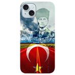 BG AKSESUAR Apple iPhone 15 Plus ile Uyumlu Kamera Korumalı HD Baskılı Silikon Kılıf, Kurt6