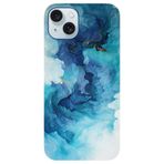 BG AKSESUAR Apple iPhone 15 Plus ile Uyumlu Kamera Korumalı HD Baskılı Silikon Kılıf, Mavi