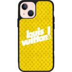 BG AKSESUAR Apple iPhone 15 Plus ile Uyumlu Siyah Silikon Kılıf, Louis Vuitton Desenli, Çiziklere ve Darbelere Karşı Koruma