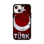 BG AKSESUAR Apple iPhone 15 Plus Uyumlu Göktürkçe Türk Yazılı Baskılı, Mat Siyah, Yumuşak Silikon, Koruyucu, Şok Emici Kapak Kılıf