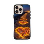 BG AKSESUAR Apple iPhone 15 Pro ile Uyumlu Doğa Manzara Baskılı, Mat Siyah, Yumuşak Silikon, Şok Emici Kapak Kılıf