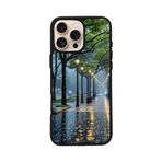 BG AKSESUAR Apple iPhone 15 Pro ile Uyumlu Doğa Manzara Temalı, Mat Siyah, Yumuşak Silikon, Şok Emici Koruyucu Kılıf