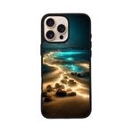 BG AKSESUAR Apple iPhone 15 Pro Max ile Uyumlu Doğa Manzara Baskılı, Mat Siyah, Yumuşak Silikon, Şok Emici Kapak Kılıf