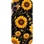 BG AKSESUAR Apple iPhone 16 ile Uyumlu Kamera Korumalı HD Baskılı Silikon Kılıf, Sarı Çiçek Desenli