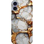 BG AKSESUAR Apple iPhone 16 Plus ile Uyumlu Kamera Korumalı Silikon Kılıf, Mermer Desen, HD Baskılı