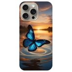 BG AKSESUAR Apple iPhone 16 Pro Max ile Uyumlu Kamera Korumalı HD Baskılı Silikon Kılıf, Kelebek5