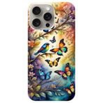 BG AKSESUAR Apple iPhone 16 Pro Max ile Uyumlu Kamera Korumalı, HD Baskılı Silikon Kılıf, Kelebek8