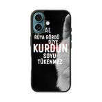 BG AKSESUAR Apple iPhone 16 Uyumlu Göktürkçe Türk Yazılı Mat Siyah Silikon Kılıf, Koruyucu, Şok Emici