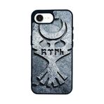 BG AKSESUAR Apple iPhone 16e ile Uyumlu Göktürkçe Türk Yazılı Baskılı, Mat Siyah, Yumuşak Silikon, Şok Emici Koruyucu Kılıf