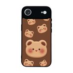BG AKSESUAR Apple iPhone 17 Air Uyumlu Baskılı, Mat Siyah, Yumuşak Silikon, Koruyucu, Şok Emici Kapak, Kılıf, Oyuncak Ayıcık Tasarımı