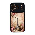 BG AKSESUAR Apple iPhone 17 Pro ile Uyumlu Eyfel Kulesi Baskılı, Mat Siyah, Yumuşak Silikon, Şok Emici Koruyucu Kılıf