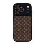BG AKSESUAR Apple iPhone 17 Pro ile Uyumlu Siyah Kılıf, LouisVuitton Deseni, Yumuşak Silikon, Koruyucu, Şok Emici