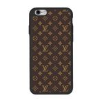 BG AKSESUAR Apple iPhone 6 Plus ile Uyumlu Silikon Kılıf, LouisVuitton Deseni, Siyah