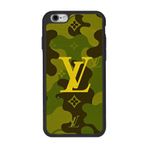 BG AKSESUAR Apple iPhone 6 Plus ile Uyumlu Siyah Silikon Kılıf, LouisVuitton Deseni, Çiziklere ve Darbelere Karşı Koruma