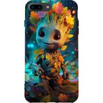 BG AKSESUAR Apple iPhone 7 Plus ile Uyumlu Kamera Korumalı HD Baskılı Silikon Kılıf, Sarı