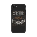 BG AKSESUAR Apple iPhone 7 Uyumlu Mat Siyah Kılıf, Yumuşak Silikon, Koruyucu, Şok Emici, Beşiktaş Temalı Baskı