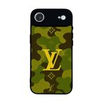 BG AKSESUAR Apple iPhone Air ile Uyumlu Siyah Silikon Kılıf, LouisVuitton Deseni, Çiziklere ve Darbelere Karşı Koruma