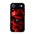 BG AKSESUAR Apple iPhone Air ile Uyumlu Siyah Silikon Kılıf, Türk Bayrağı Baskılı, Çiziklere ve Darbelere Karşı Koruma