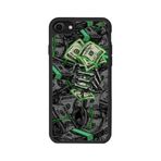 BG AKSESUAR Apple iPhone SE Uyumlu Mat Siyah Kılıf, Yumuşak Silikon, Koruyucu, Şok Emici, Money Desen