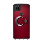 BG AKSESUAR Casper Via E30 Uyumlu Türk Bayrağı Baskılı Siyah Kılıf, Mat Silikon, Koruyucu, Şok Emici