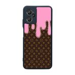 BG AKSESUAR Casper Via X30 Plus ile Uyumlu Kılıf, LouisVuitton Desenli, Siyah, Yumuşak Silikon, Koruyucu, Şok Emici
