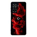 BG AKSESUAR Casper Via X45 ile Uyumlu Mat Siyah Kılıf, Türk Bayrağı Baskılı, Yumuşak Silikon, Şok Emici