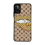 BG AKSESUAR General Mobile GM23 SE ile Uyumlu Kılıf, Yumuşak Silikon, Koruyucu, Şok Emici, Mat Siyah, LouisVuitton Desen