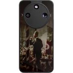 Bg Aksesuar Honor Magic 8 Lite Uyumlu Mustafa Kemal Ataturk Tasarımlı Glossy Premium Kılıf - Siyah - Atatürk-289