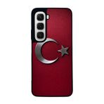 BG AKSESUAR Infinix Hot 60 İ ile Uyumlu Türk Bayrağı Baskılı Siyah Kılıf, Yumuşak Silikon, Koruyucu, Şok Emici Kapak