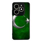 BG AKSESUAR Infinix Smart 8 Pro ile Uyumlu Kılıf, Türk Bayrağı Baskılı, Mat Siyah, Yumuşak Silikon, Şok Emici
