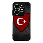 BG AKSESUAR Infinix Smart 8 Pro ile Uyumlu Türk Bayrağı Tasarımlı Glossy Premium Kılıf, Kırmızı-Siyah