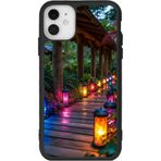 BG AKSESUAR iPhone 11 ile Uyumlu Baskılı, Mat Siyah Renk, Yumuşak Silikon, Koruyucu, Şok Emici Doğa Manzara Kılıf