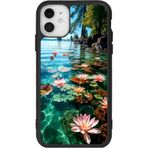 BG AKSESUAR iPhone 12 ile Uyumlu Doğa Manzara Baskılı, Mat Siyah, Yumuşak Silikon, Şok Emici Koruyucu Kılıf