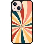 BG AKSESUAR iPhone 14 ile Uyumlu Kılıf, Vintage Radyal Desen, Mat Silikon, Şok Emici, Koruyucu Kapak