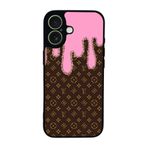 BG AKSESUAR iPhone 17 ile Uyumlu Kılıf, Louis Vuitton Deseni, Yumuşak Silikon, Koruyucu, Şok Emici, Siyah