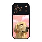 BG AKSESUAR iPhone 17 Pro Uyumlu Golden Köpek Tasarımlı Glossy Premium Kılıf, Pembe