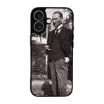 BG AKSESUAR iPhone 17 Uyumlu Kılıf, Mustafa Kemal Atatürk Baskılı, Yumuşak Silikon, Koruyucu, Şok Emici, Siyah