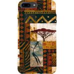 BG AKSESUAR iPhone 7 Plus Uyumlu Kamera Korumalı HD Baskılı Silikon Kılıf, Afrikan Sanat Deseni