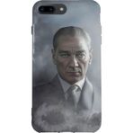 BG AKSESUAR iPhone 7 Plus Uyumlu Kamera Korumalı HD Baskılı Silikon Kılıf, Gri