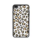 BG AKSESUAR iPhone 7 Plus Uyumlu Leopar Desenli Kılıf, Mat Siyah, Yumuşak Silikon, Koruyucu, Şok Emici Kapak