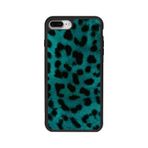 BG AKSESUAR iPhone 7 Plus Uyumlu Leopar Desenli Mat Siyah Silikon Kılıf, Koruyucu, Şok Emici Kapak