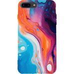 BG AKSESUAR iPhone 8 Plus ile Uyumlu Kamera Korumalı HD Baskılı Silikon Kılıf, Çok Renkli