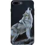 BG AKSESUAR iPhone 8 Plus Uyumlu Kamera Korumalı HD Baskılı Silikon Kılıf, Kurt1
