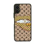 BG AKSESUAR Omix X5 ile Uyumlu Mat Siyah Kılıf, Yumuşak Silikon, Koruyucu, Şok Emici Kapak, LouisVuitton Desen
