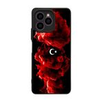 BG AKSESUAR Omix X6 ile Uyumlu Siyah Silikon Kılıf, Türk Bayrağı Baskılı, Yumuşak ve Dayanıklı Koruma