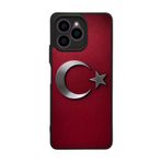 BG AKSESUAR Omix X6 ile Uyumlu Türk Bayrağı Baskılı Siyah Silikon Kılıf
