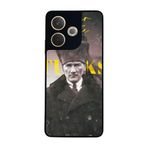 BG AKSESUAR Oppo A5 Pro ile Uyumlu Kılıf, Mustafa Kemal Atatürk Baskılı, Yumuşak Silikon, Koruyucu, Şok Emici, Siyah