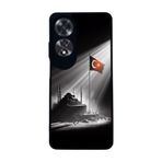 BG AKSESUAR Oppo A60 ile Uyumlu Kılıf, Mat Siyah, Yumuşak Silikon, Koruyucu, Şok Emici, Türk Bayrağı Tasarım