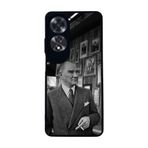 BG AKSESUAR Oppo A60 ile Uyumlu Kılıf, Mustafa Kemal Atatürk Baskılı, Mat Siyah, Yumuşak Silikon, Şok Emici